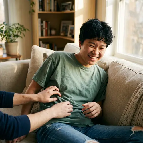 Joyful 21-Year-Old Tickled for Playful Laughter