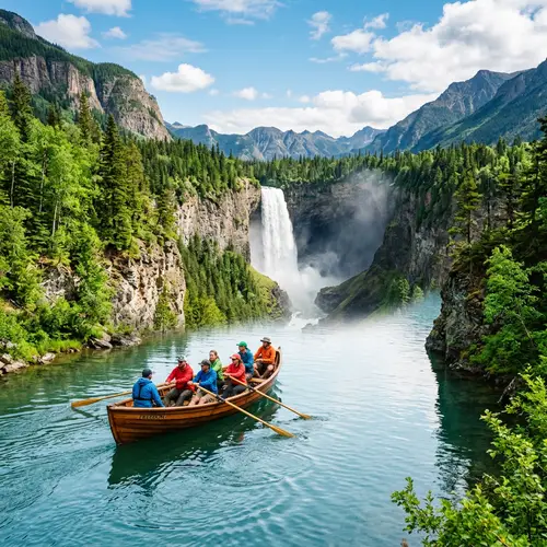 Vivid Colors Rowboat Serenity | Nature-Inspired Scene