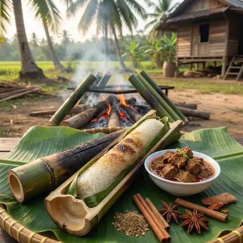 Traditional Lemang Recipe for Festivities | Southeast Asian Cuisine