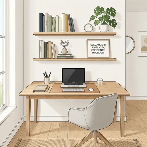 Efficient Organization and Minimalist Design Illustration