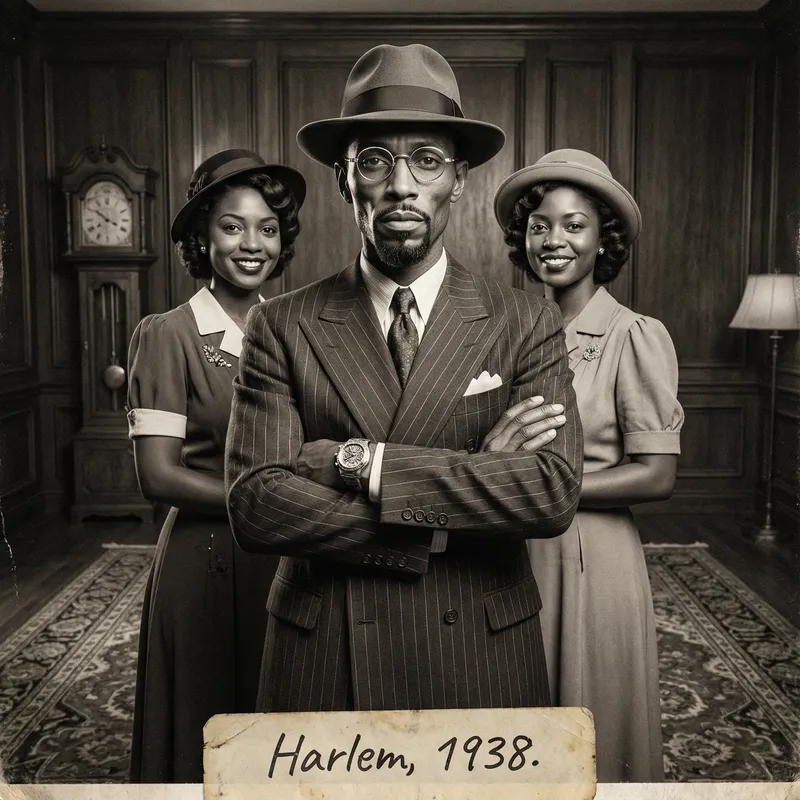 1930s Style Portrait of a Handsome Black Man