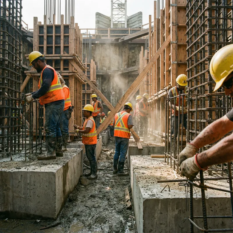 Mega-Mansion Foundation Construction Site