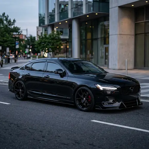 2017 Black Volvo S90 - Lowered with Aero Kit Modifications