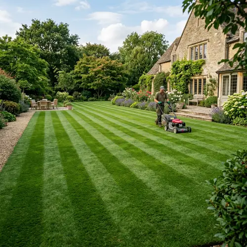 Beautiful Lawn Design: Cut & Striped Perfection