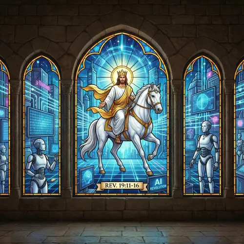 Revelation Scenes: Christ the King & AI Revolution