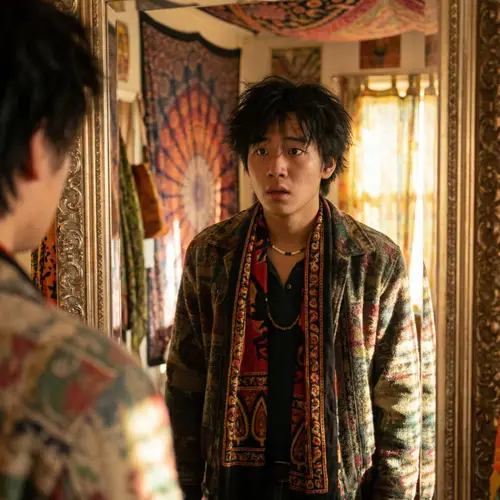 Surprised 18-Year-Old Boy Reflects on Melancholy