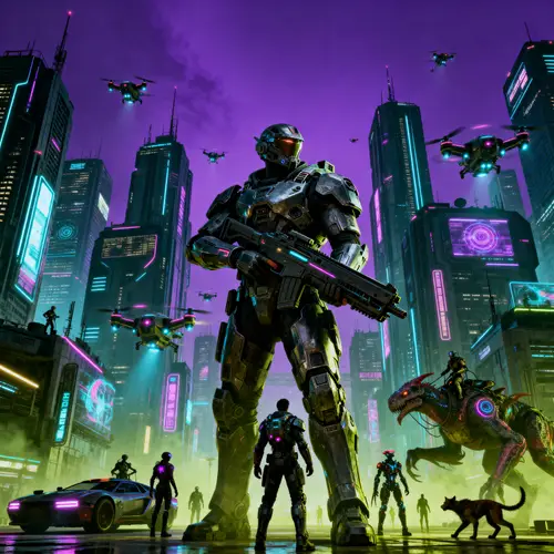 Epic Dystopian City: Ultimate Video Game Experience