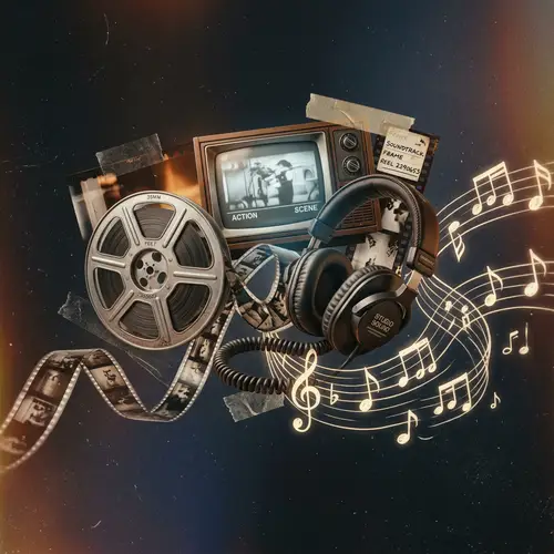 Cinematic Soft Collage of Film and Music