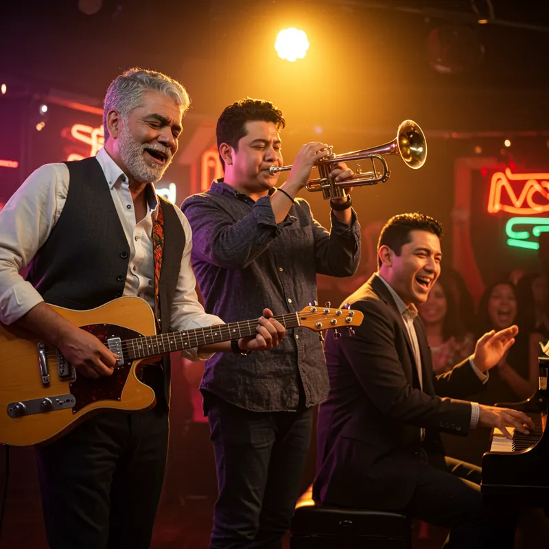 Latin Guitarist, Trumpeter, and Pianist Performance