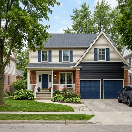 Stunning Dark Blue and Black House Design