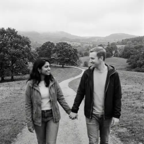 Romantic Couple Photography in Monochrome Style