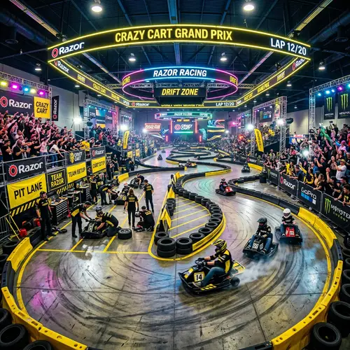 Exhilarating RAZOR Crazy Cart Track Experience | Yellow & Black Ambiance