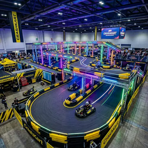 CrashKart Racetrack: Indoor Convention Center Transformation