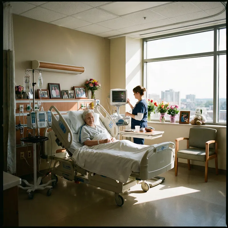 Patient Room in a Hospital Patient Room in a Hospital