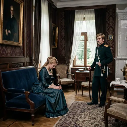 19th Century Russian Aristocratic House: Kislovodsk Drawing Room Drama