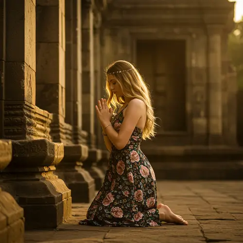 Hannah's Prayer at the Ancient Temple