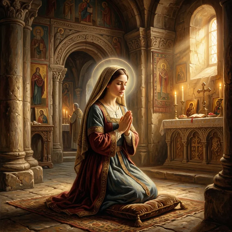 Hannah's Prayer at the Ancient Temple