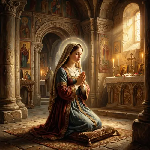 Hannah's Prayer at the Ancient Temple