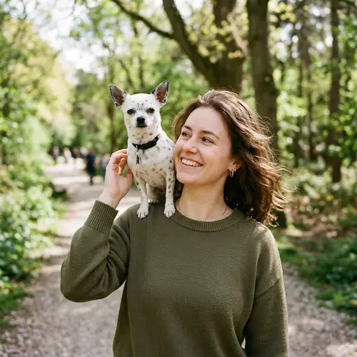 Adorable White Chihuahua with Black Spots