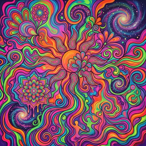 Captivating Psychedelic Art: Vibrant Colors & Abstract Patterns