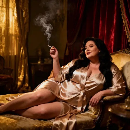 Luxurious Plus-Size Model: Allure & Sophistication