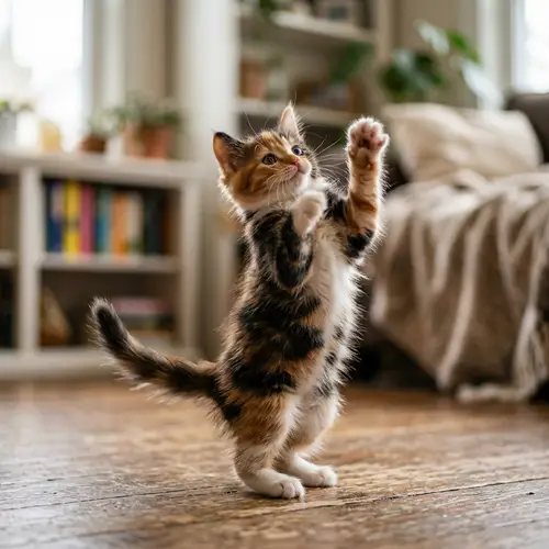 Graceful Kitten Dancing | Cute Dancer Cat Images