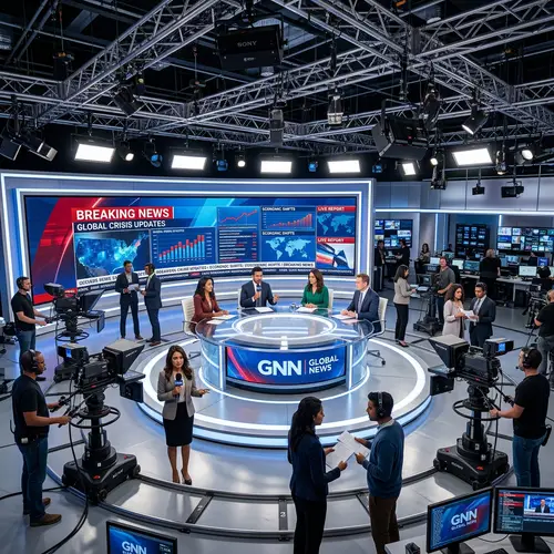 Modern News Broadcasting Studio | CNN Studios - Behind the Scenes