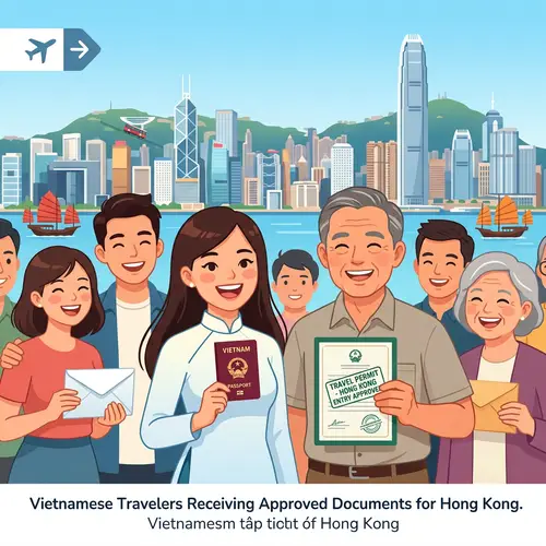Vietnamese Individuals Receiving Travel Documents to Hong Kong