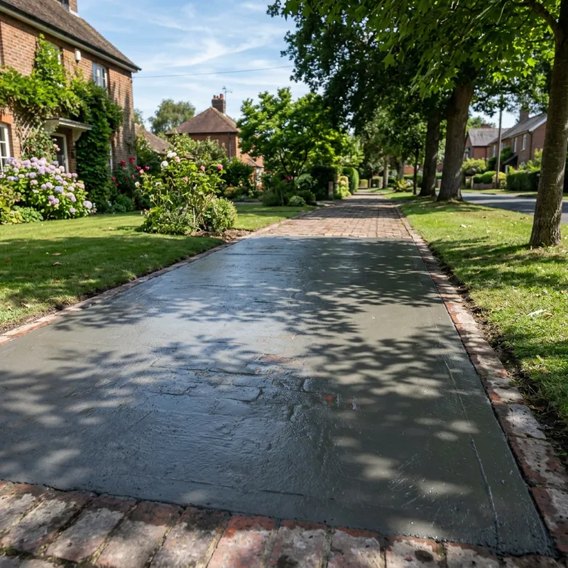 Concrete Overlay for Brick Pathway Transformation