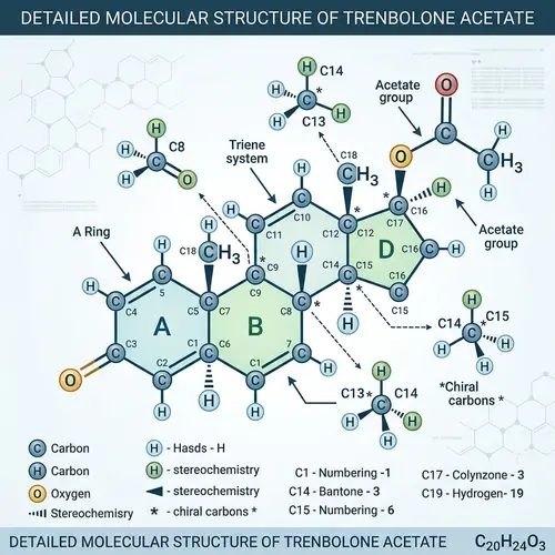 Trenbolone Acetate: Detailed Scientific Illustration