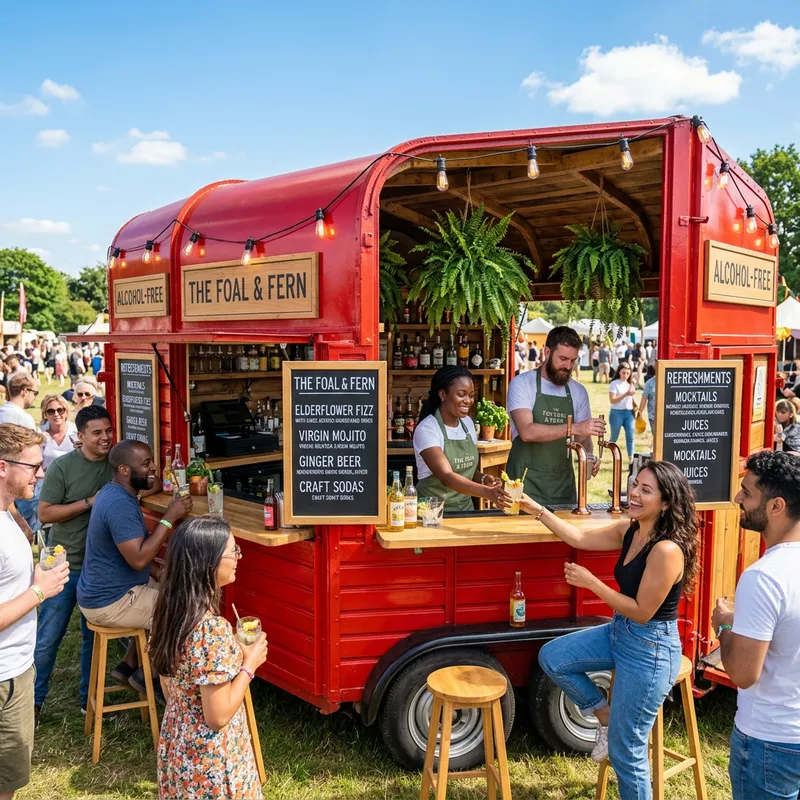 Luxurious Alcohol-Free Mobile Bar in a Horse Box