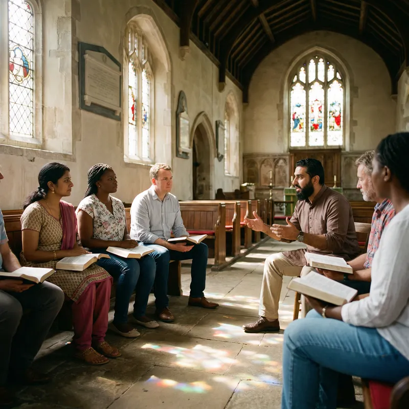 Diverse Bible Study in Traditional Church Setting