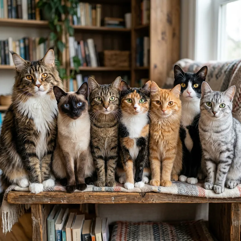 Frontal View Realistic Cats - Vibrant Cat Renderings