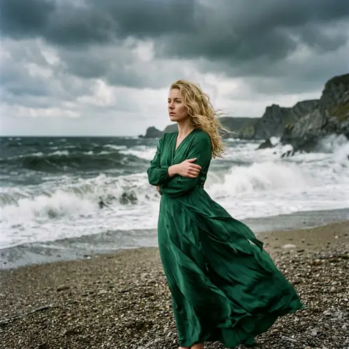 Lara Fabian: Silken Elegance by the Stormy Sea