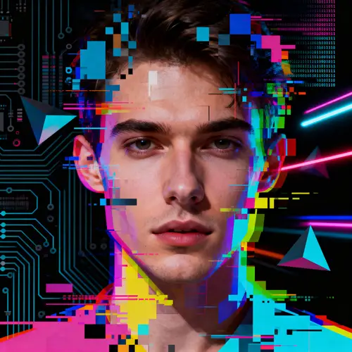 Digital Glitch Portrait Art & Effects