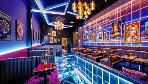 Retrowave Restaurant Design: A Nostalgic Experience