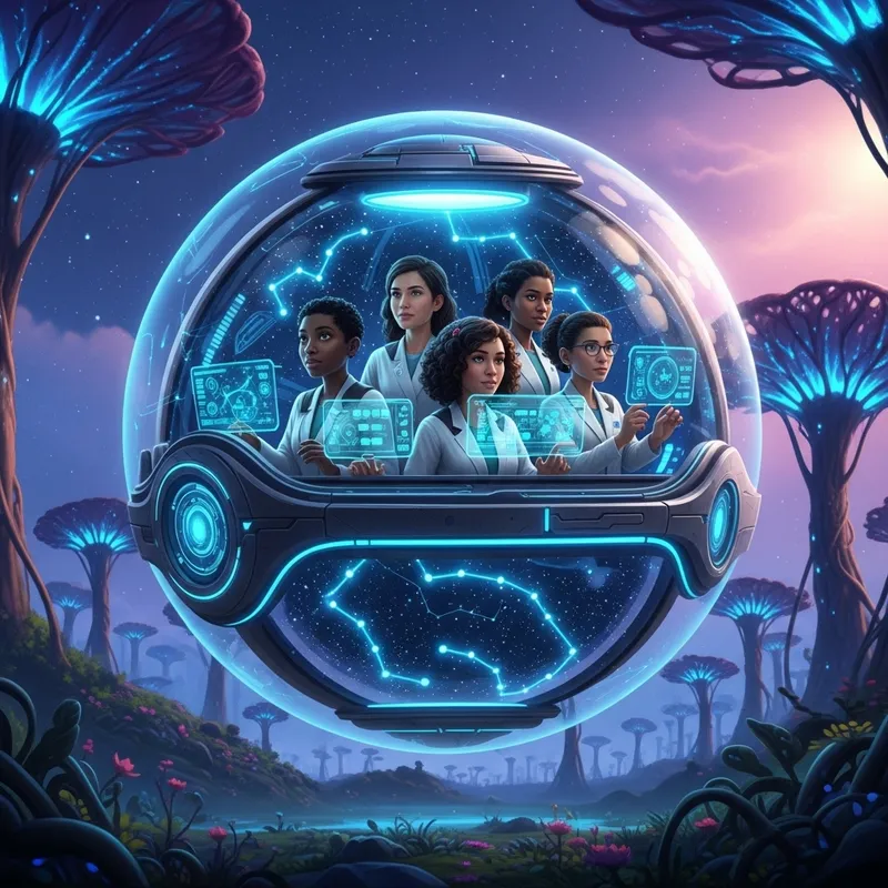 Futuristic Orb with Glowing Constellations