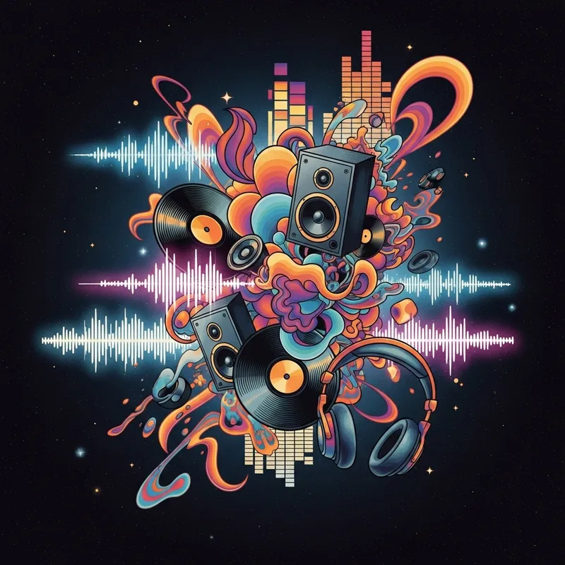 Psychedelic Music T-Shirt Design for Raves