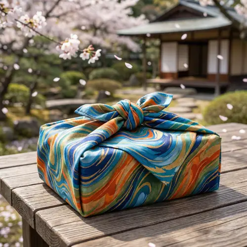 Japanese Bento in Colorful Furoshiki: Tradition & Modernity