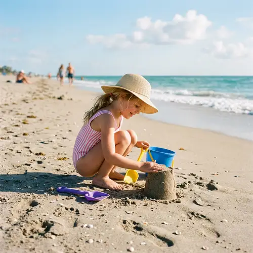 Little Girl Playing at the Beach | Fun Summer Memories