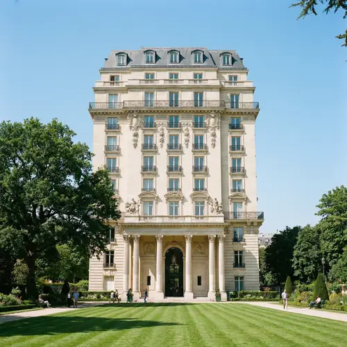 Classic 12-Storey Residential Building with Ornate Stonework