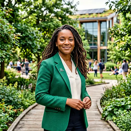 Sustainable Marketing Director Headshot in Green