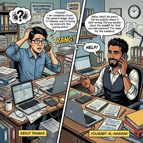 Multicultural Accounting Assistance: East Asian Man Seeks Help from Middle Eastern Friend