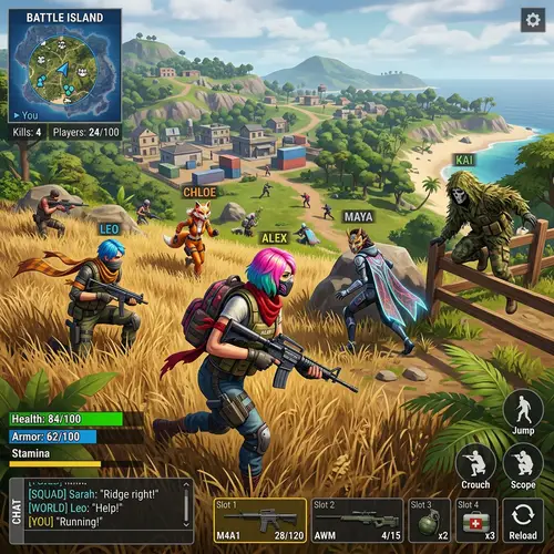 Exciting Island Battle Mobile Game - Last One Standing Action