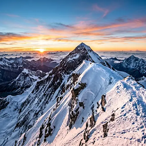 Breathtaking Sunrise View: Mount Everest Summit