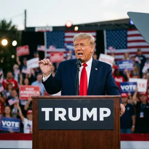 Trump Speaking Cartoon Art