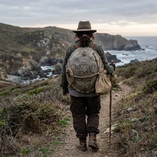 Carrying Turtle Shell: A Unique Sight