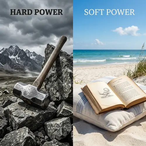 Hard Power vs Soft Power: Symbolizing Influence and Force