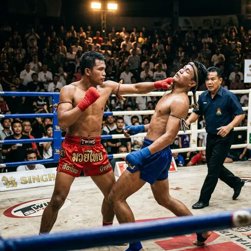 Muay Thai Fight: Knockout Action in the Ring