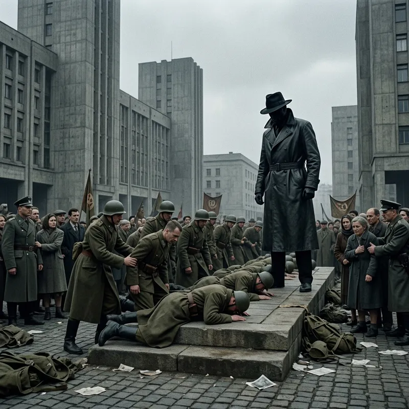 Soldiers Sacrifice to Monster in KGB Officer Form